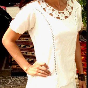 Lobos Del Mar Concha Hand Crochet Star Top XL NWOT | Cottagecore